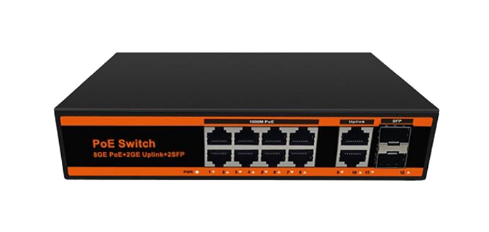 8 PORT 10/100/1000 POE FULL GIBABIT 2 UPLİNK 2 SFP PORT SWİTCH